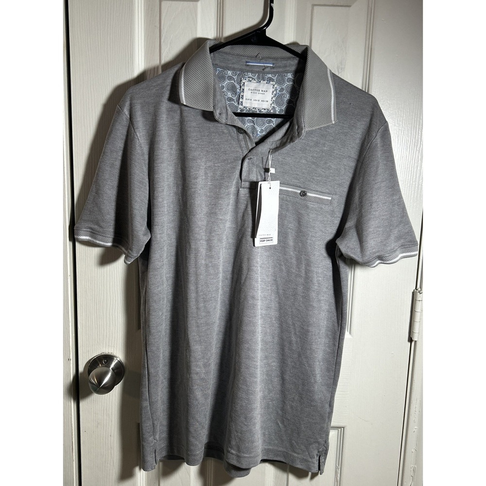 Cactus Man Ricky Singh Men's Short Sleeve Tech Comfort Button-Up Shirt Size S